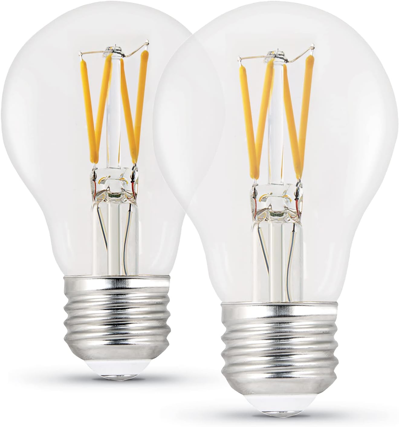 LED Clear A19 Medium Base Light Bulb - 2 Count