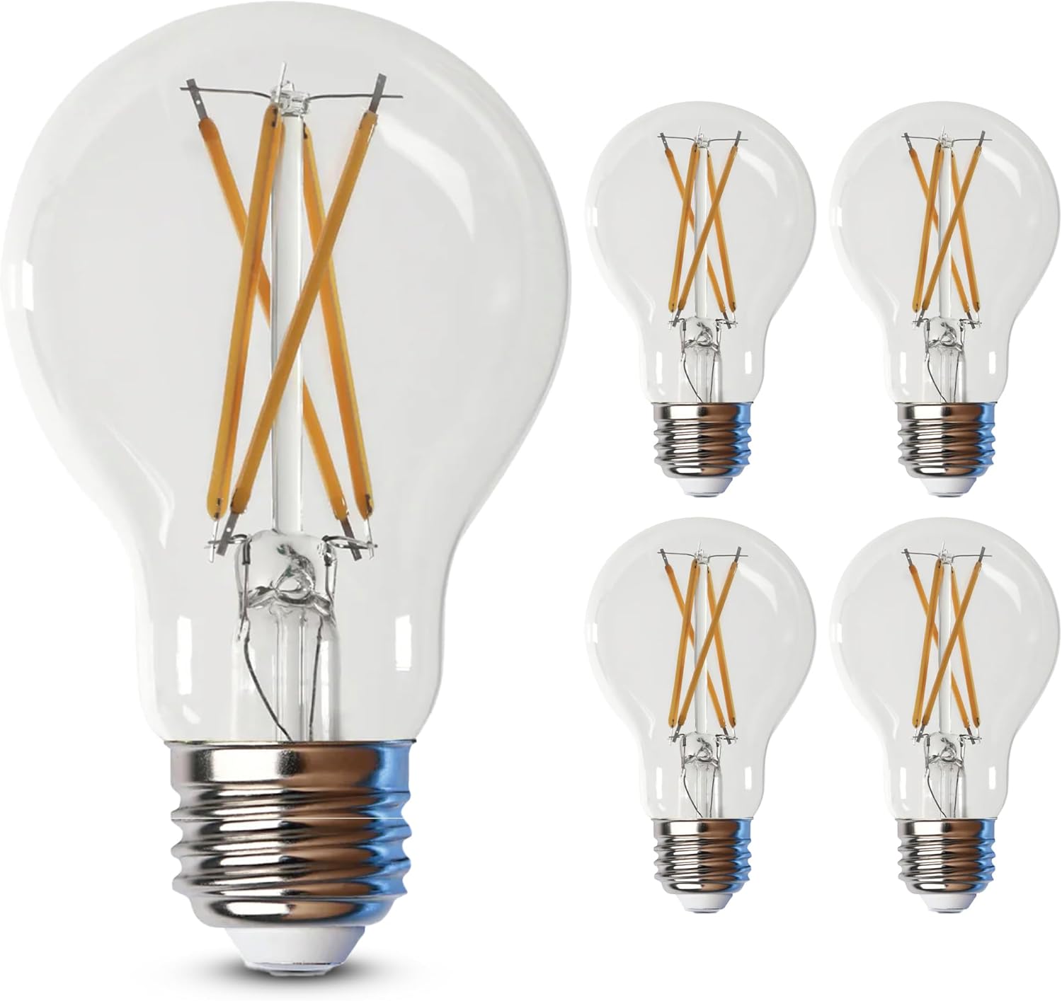 LED Clear A19 Medium Base Light Bulb - 6 Count